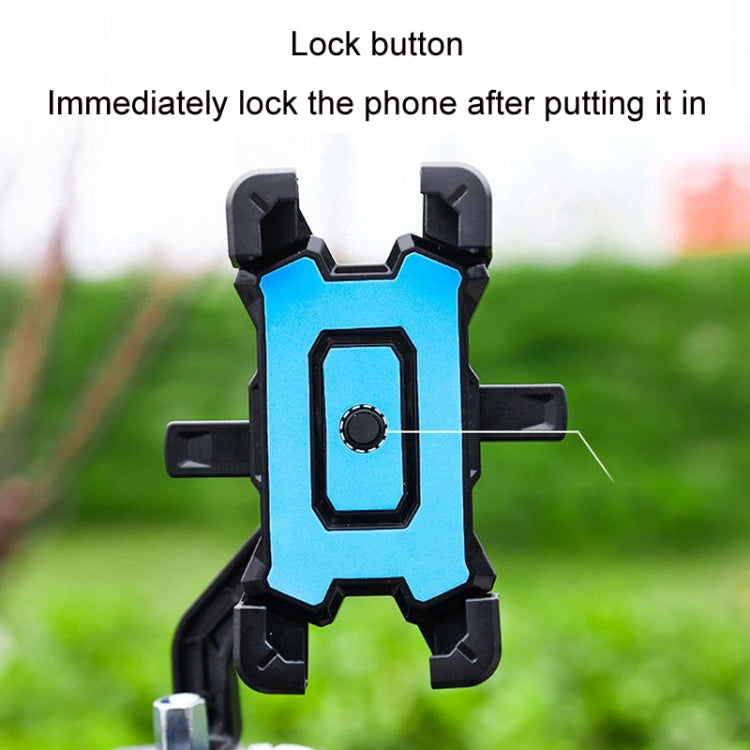 Electric Bike Motorcycle Bicycle Riding Shockproof Navigation Bracket, Color: Red For Rearview Mirror