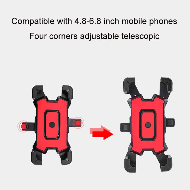Electric Bike Motorcycle Bicycle Riding Shockproof Navigation Bracket, Color: Blue For Rearview Mirror