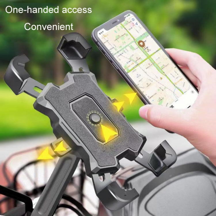 Electric Bike Motorcycle Bicycle Riding Shockproof Navigation Bracket, Color: Blue For Rearview Mirror