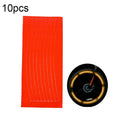 10pcs Reflective Stickers For Bicycle Rims Riding Equipment Accessories(Orange)