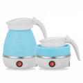 Portable Folding Silicone Electric Kettle for Household Travel US Plug 110V(Blue)