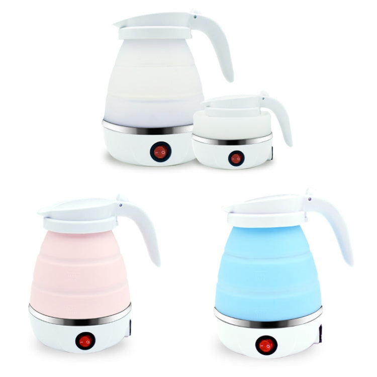 Portable Folding Silicone Electric Kettle for Household Travel UK Plug(White)