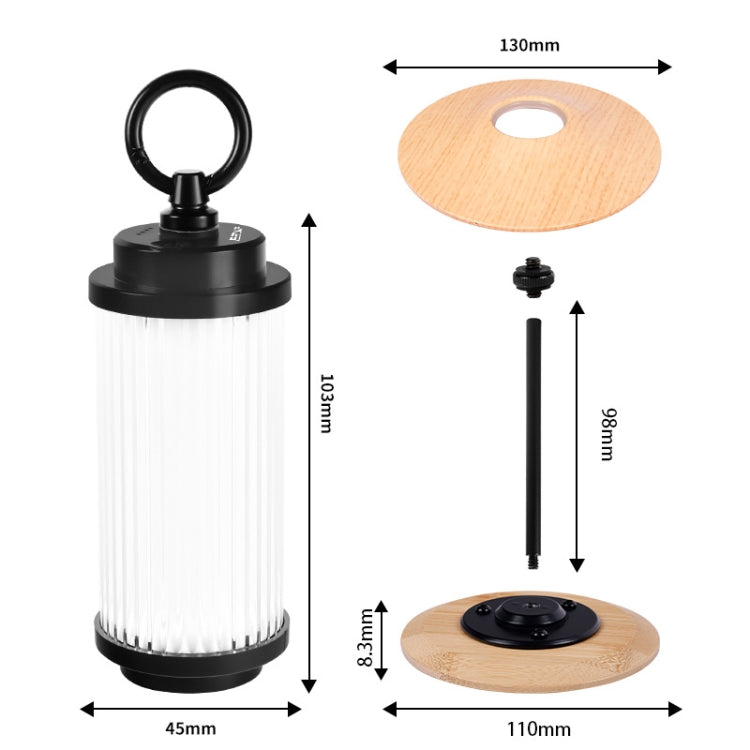 Outdoor Lighting Super Long Battery Life Portable Tent Light, Color: Set Rubber Wood Color