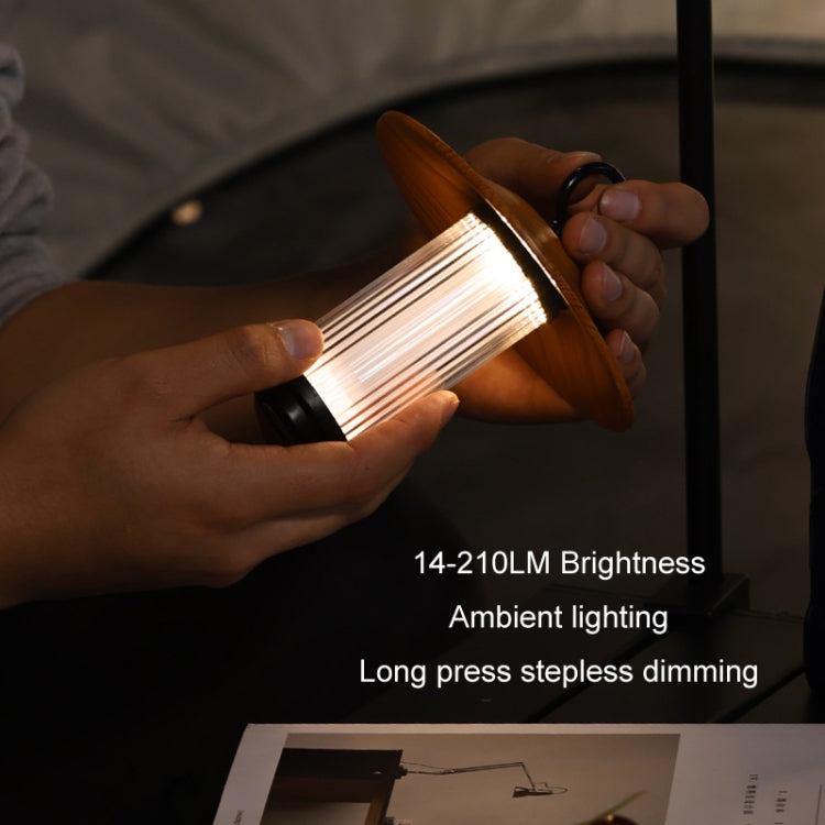Outdoor Lighting Super Long Battery Life Portable Tent Light, Color: Set Rubber Wood Color