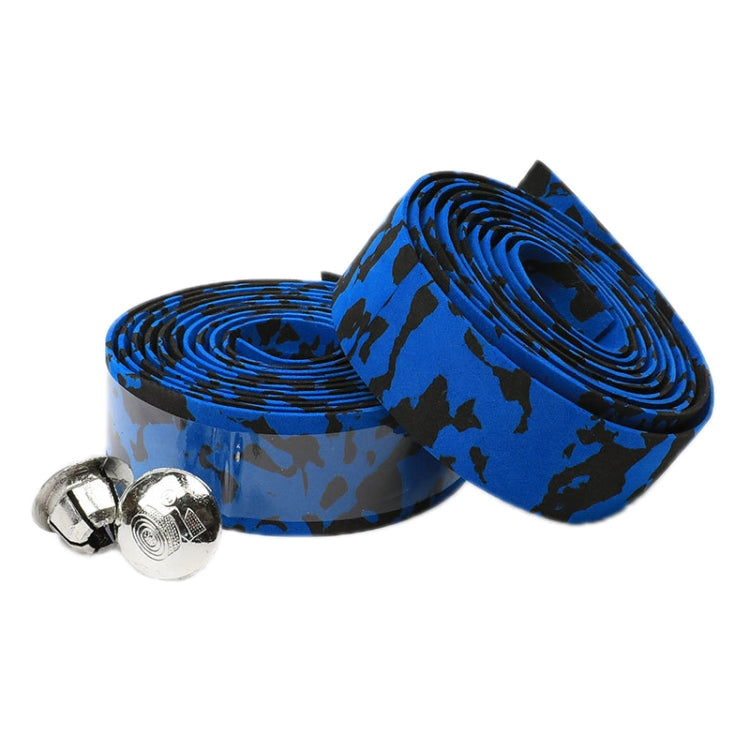 Camouflage Bicycle Curved Handlebar Straps(Blue Black)