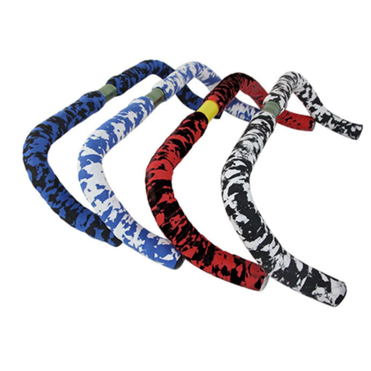 Camouflage Bicycle Curved Handlebar Straps(White Black)