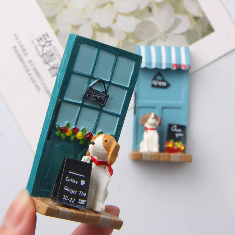Puppy Billboard Micro-landscape Landscaping Doll Store Small Flower Desktop Decoration(Flower Puppy)