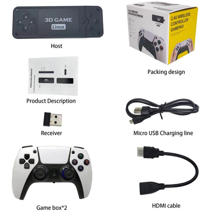 U9 PRO HDMI HD 2.4G Wireless PSP TV Double Game Console 64G 10000+ Games