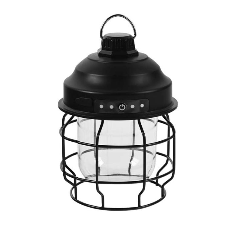 Outdoor Camping Portable Light With Carabiner, Color: Black