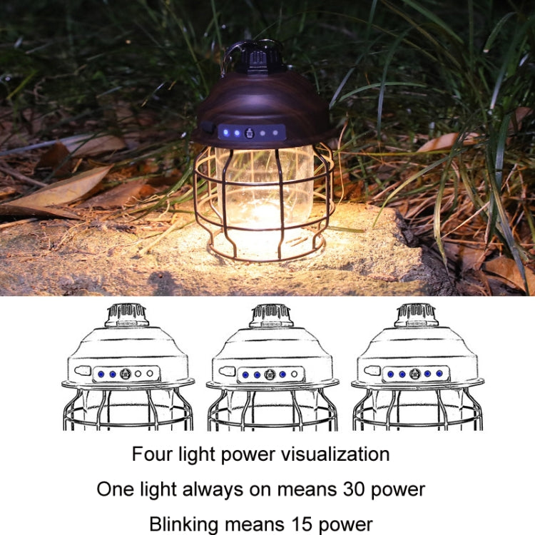 Outdoor Camping Portable Light With Carabiner, Color: Black