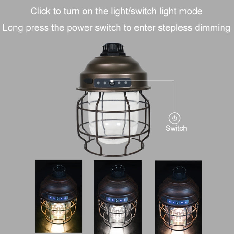 Outdoor Camping Portable Light With Carabiner, Color: Black