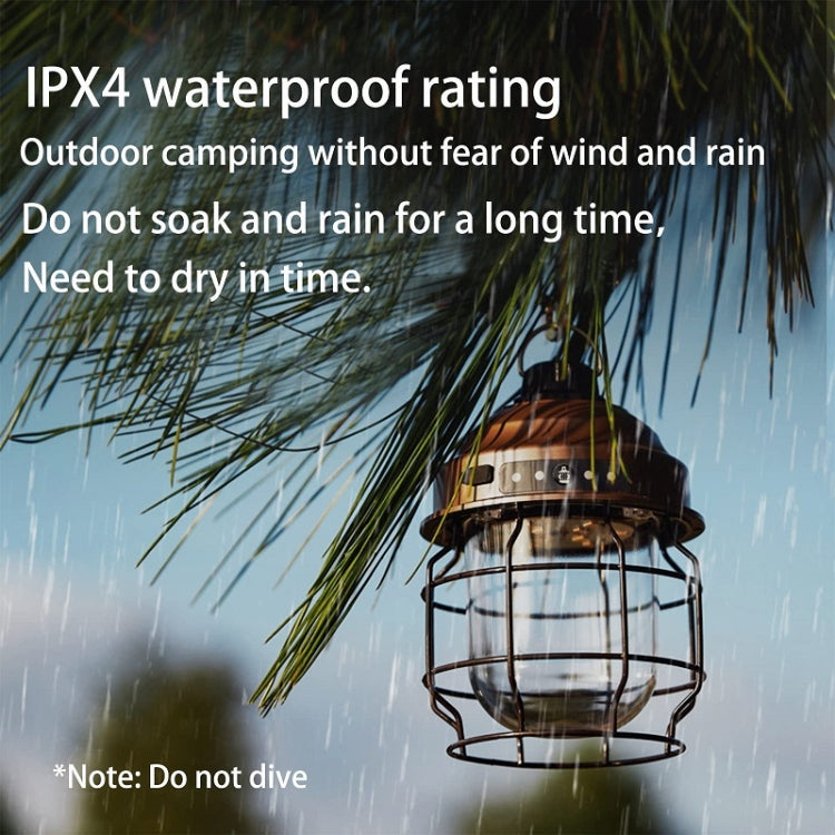 Outdoor Camping Portable Light With Carabiner, Color: Black