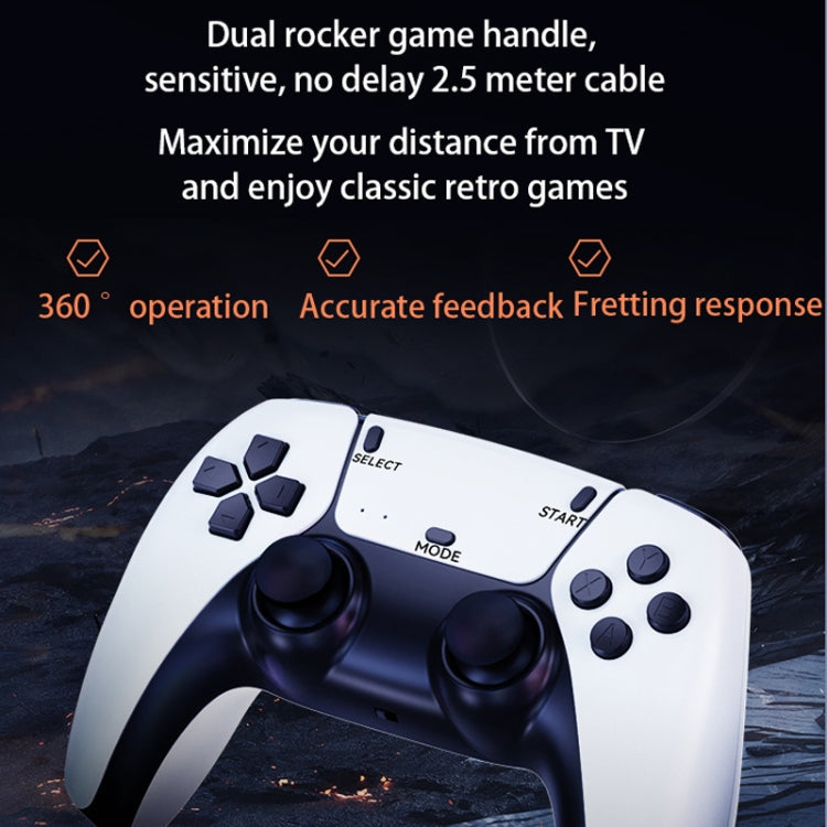 M8 Pro Y3Lite U8 Plus For PS1 2.4G Wireless HDMI HD 4K Dual Game Console 128G 20000+ Games