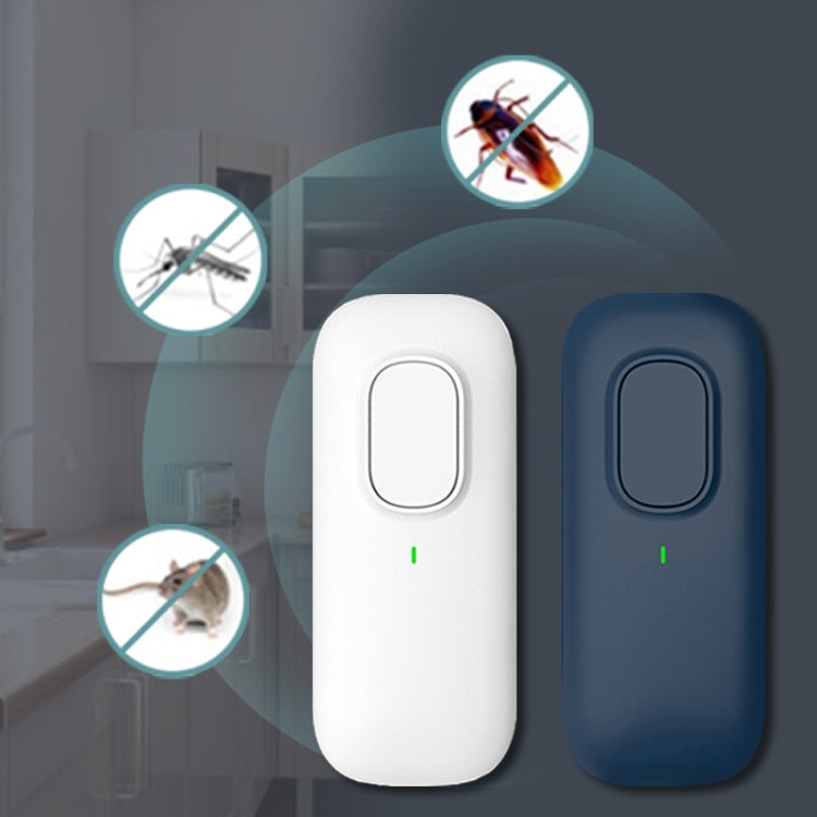 ZCC01 Ultrasonic Mosquito Repellent Mouse Repellent Mite Removal Instrument US Plug(White)