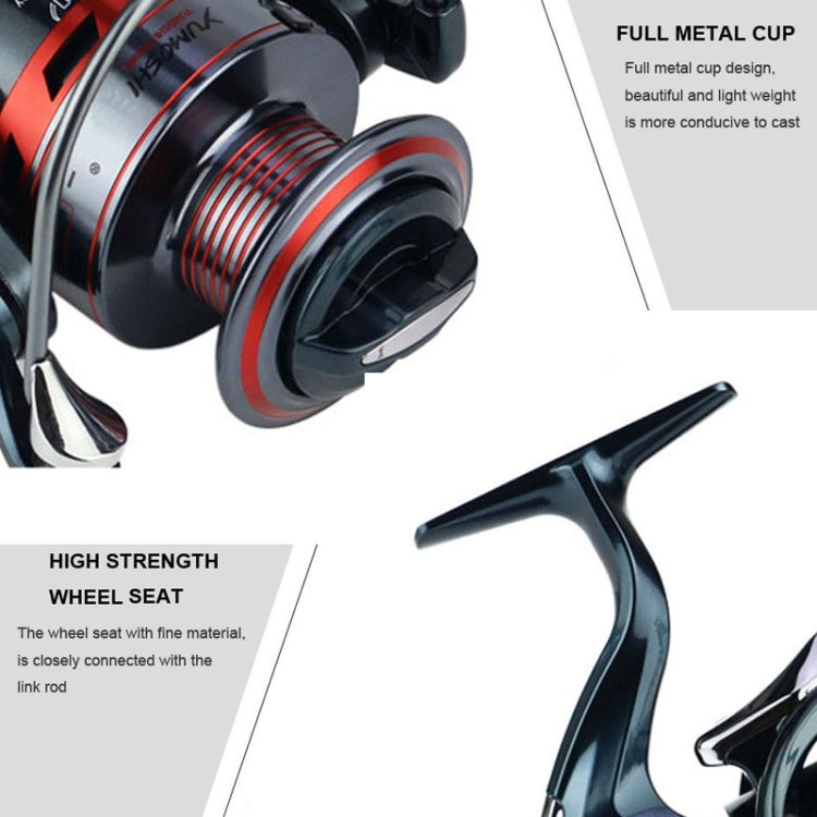 YUMOSHI XS5000 All-Metal Rocker Fishing Wheels Metal Head Fishing Line Spinning Wheel