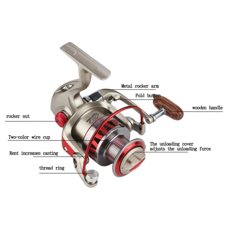 YUMOSHI DF6000 Metal Head Fish Line Wheel