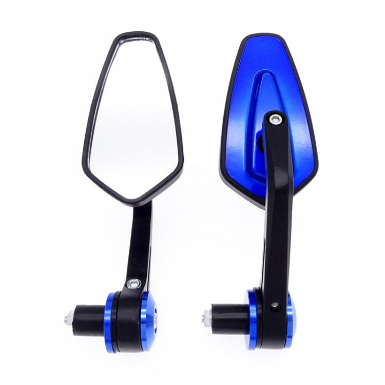 Motorcycle Handle All Aluminum Cherry Rearview Mirror(Blue)