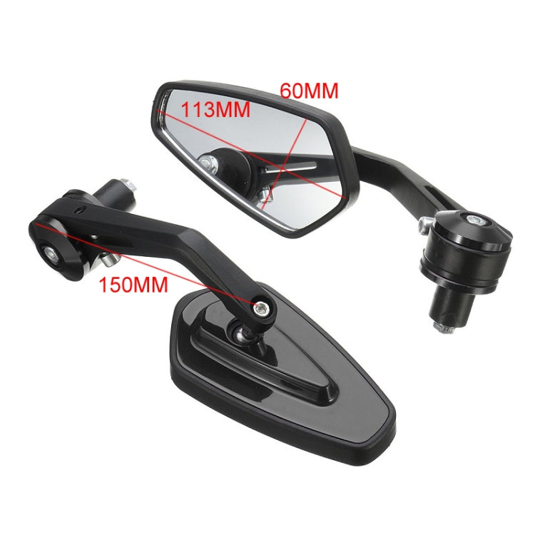 Motorcycle Handle All Aluminum Cherry Rearview Mirror(Silver)