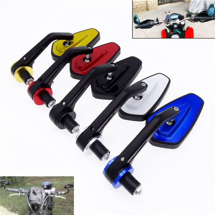 Motorcycle Handle All Aluminum Cherry Rearview Mirror(Blue)