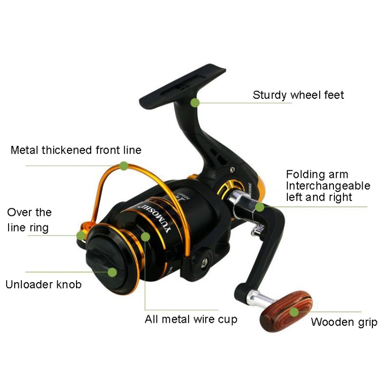 YUMOSHI JX2000 Metal Spinning Fishing Reel