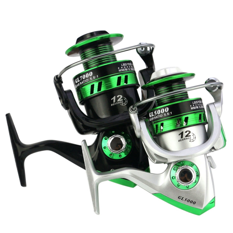 YUMOSHI GL Series Fishing Lines Spinning Reel, Specification: GL7000 Silver