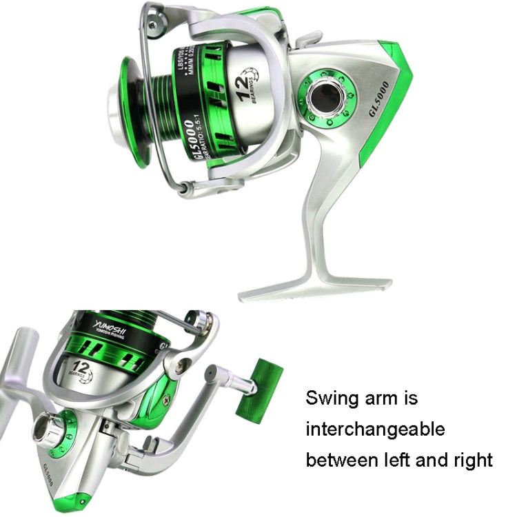YUMOSHI GL Series Fishing Lines Spinning Reel, Specification: GL3000 Silver