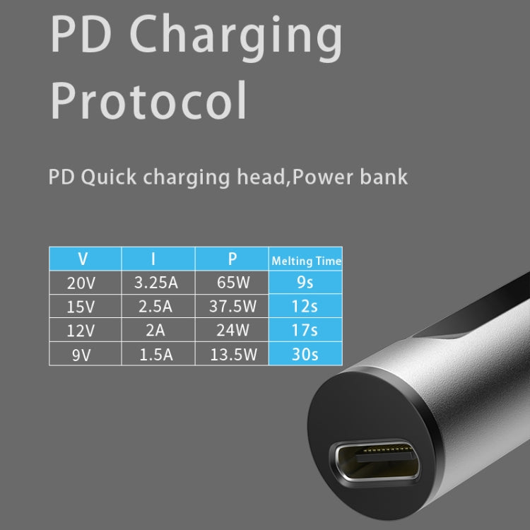 T12-I PTS100 Intelligent Portable Digital Display Small Constant Temperature Repair Soldering Iron PD65W Powered Mini Soldering Station
