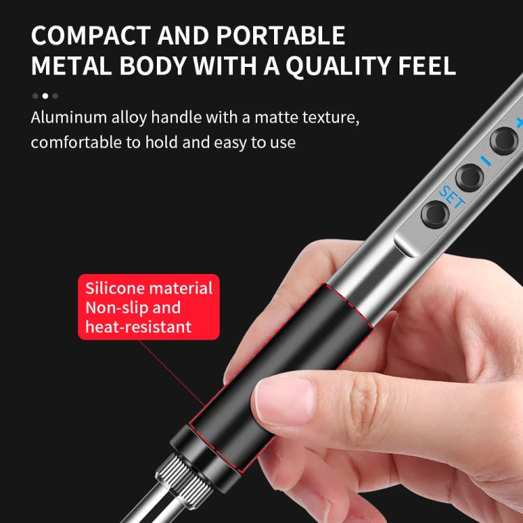 T12-I PTS100 Intelligent Portable Digital Display Small Constant Temperature Repair Soldering Iron PD65W Powered Mini Soldering Station