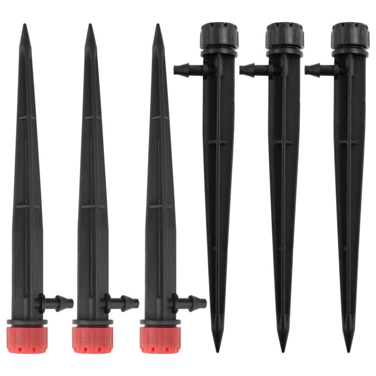 FH-118 13cm Adjustable 8 Holes Ground Plug Dripper Garden Irrigation System Watering Nozzle(Red Hat)