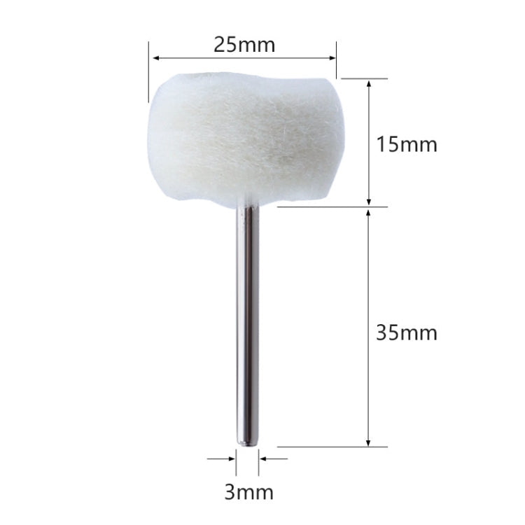 20pcs MT-3YM Cashmere Ball Polishing Wheel Metal Mirror Polishing With Rod Wool Grinding Head