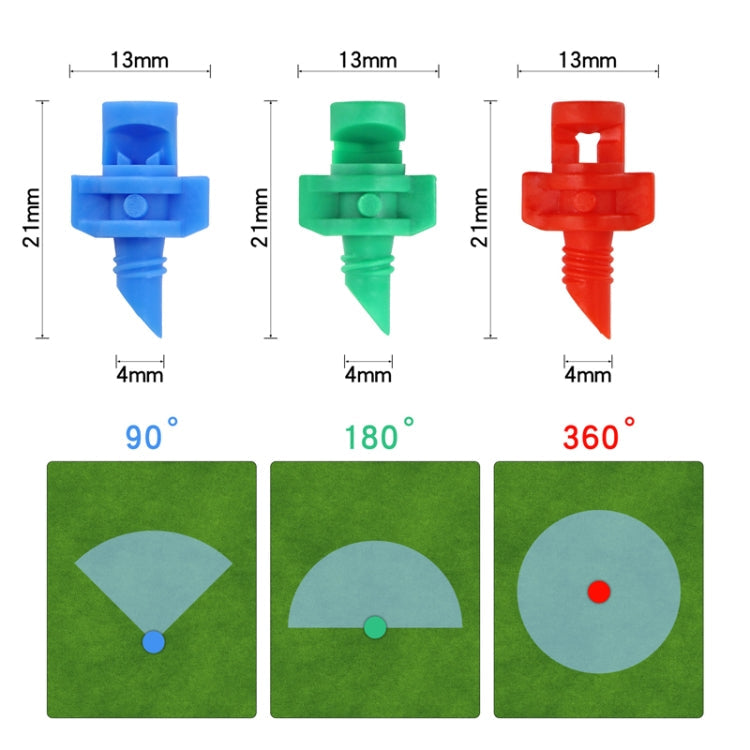 50pcs YK8510 Refraction Atomization Simple Micro-Sprinkler PE Pipe Irrigation Nozzle(Color Random Delivery)