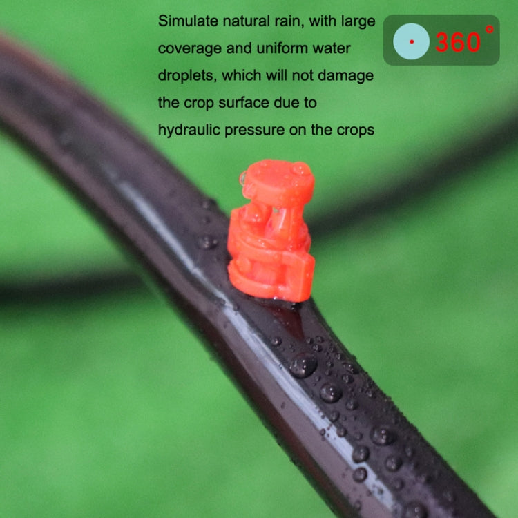 50pcs YK8510 Refraction Atomization Simple Micro-Sprinkler PE Pipe Irrigation Nozzle(Color Random Delivery)