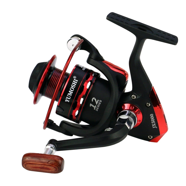 YUMOSHI JX6000 Wooden Handlebar Metal Head Fishing Reel Spinning Wheel
