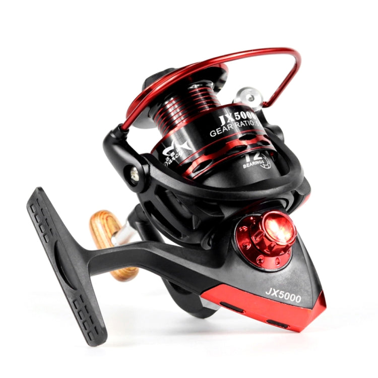 YUMOSHI JX6000 Wooden Handlebar Metal Head Fishing Reel Spinning Wheel