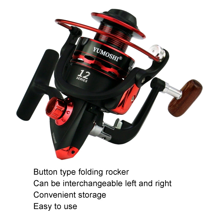 YUMOSHI JX3000 Wooden Handlebar Metal Head Fishing Reel Spinning Wheel