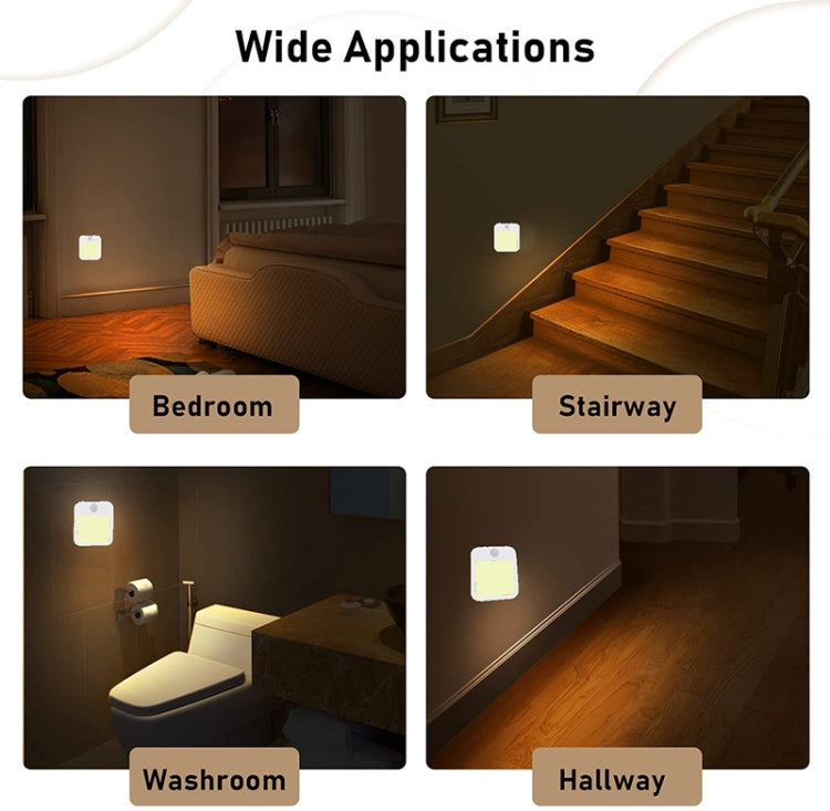 NL2022 Night Light With Motion Sensor AC Plug In Dimmable Cabinet Light ,EU Plug