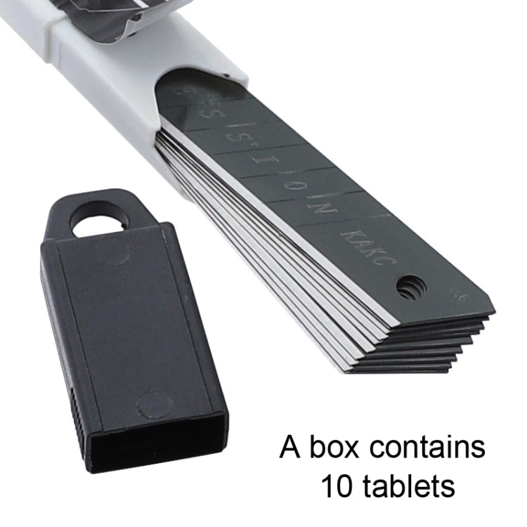 KAKC-18 Black Blade Cutter Blade 18mm Wall Cutter Blade, Specification: 10pcs /Box