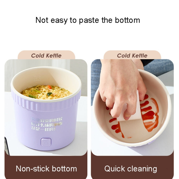Multifunctional Electric Cooker One-piece Home Small Electric Cooker(UK Plug Rose Red)