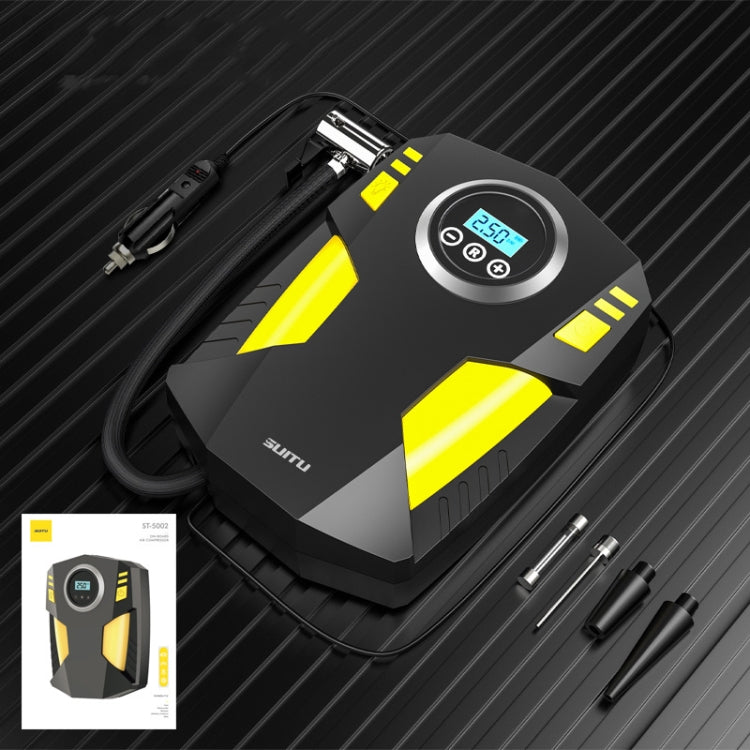 SUITU  ST-5002 DC 12V Car Air Compressor Tire Inflator 150 PSI Auto Air Pump Digital Display Model