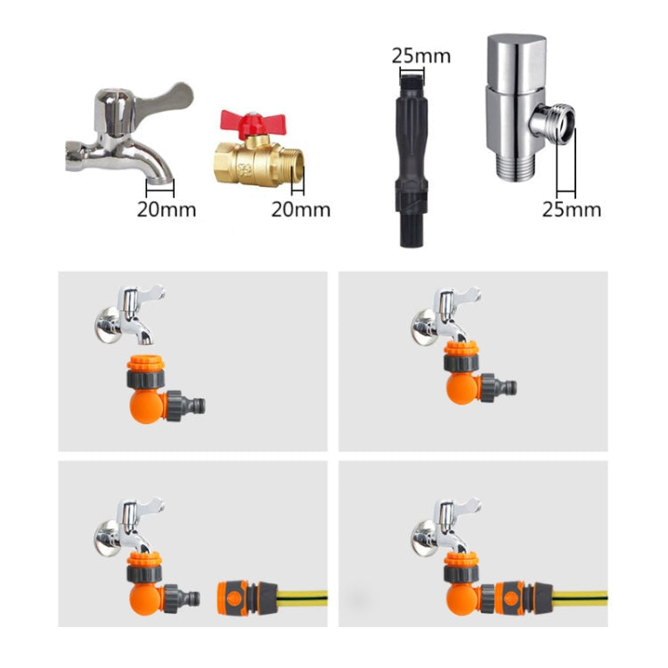 Washing Machine Faucet Connector 180 Degree Swivel Adapter, Specification: Adapter+4 Points Water Connection
