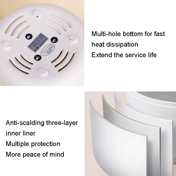 Mechanical Model Double Layer Electric Boiling Pot Household Multifunctional Small Electric Cooker(US Plug)