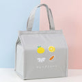 Square Fruit Large Capacity Picnic Insulation Bag Waterproof Bento Bag(Gray)