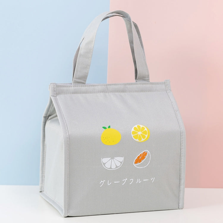 Square Fruit Large Capacity Picnic Insulation Bag Waterproof Bento Bag(Gray)