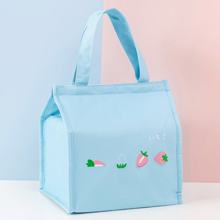 Square Fruit Large Capacity Picnic Insulation Bag Waterproof Bento Bag(Blue)