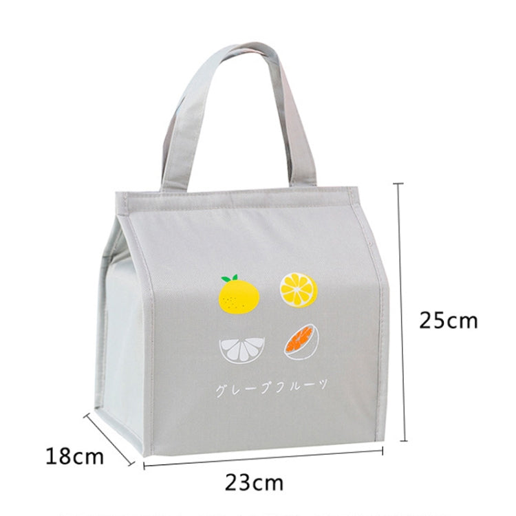 Square Fruit Large Capacity Picnic Insulation Bag Waterproof Bento Bag(Pink)