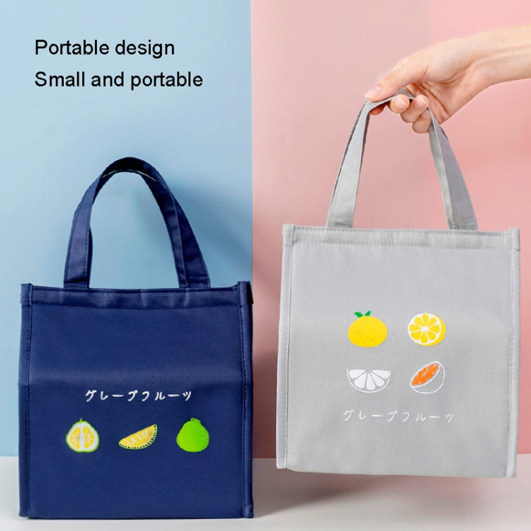 Square Fruit Large Capacity Picnic Insulation Bag Waterproof Bento Bag(Pink)
