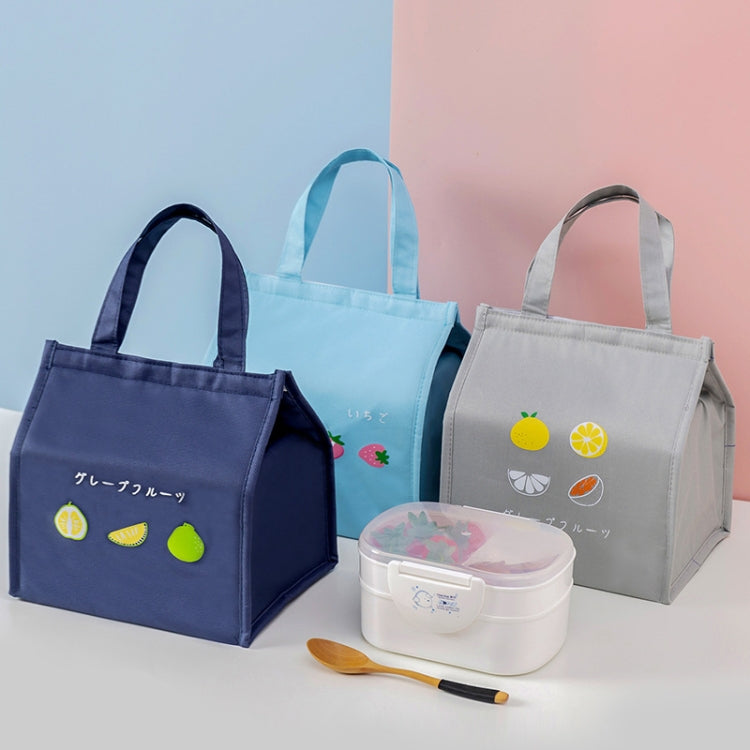Square Fruit Large Capacity Picnic Insulation Bag Waterproof Bento Bag(Gray)
