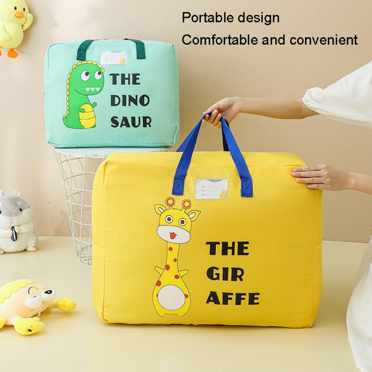 Large 46x60x26cm Children Quilt Storage Bag Student Clothes Quilt Portable Luggage Woven Bag(Blue Frog)