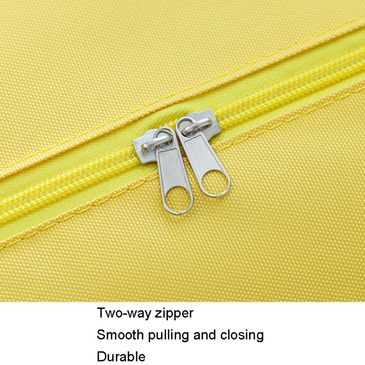 Large 46x60x26cm Children Quilt Storage Bag Student Clothes Quilt Portable Luggage Woven Bag(Yellow Giraffe)