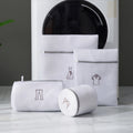 4pcs/set Home Net Pocket Underwear Washing Bag Thickened Polyester Laundering Set (White)